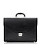 Leder Herrentasche Geldbörse Schwarz