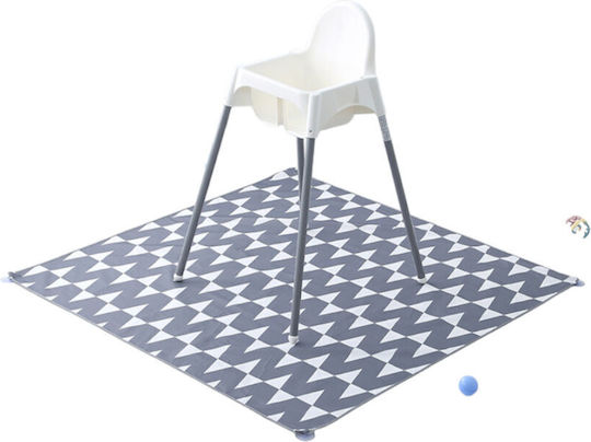 Queen Mother Big Waves Kids Rug Gray 130x130cm