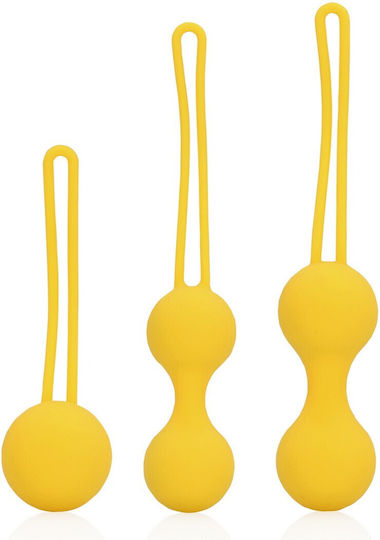 3 Κολπικές Thumping Kegel Balls Σιλικόνης Lemonade Yellow Shots