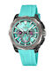 Festina Bike Diver Ceas Barbati Cronograf Baterie cu Culoare Turcoaz Cauciuc Curea