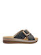Flache Sandalen für Damen Anatomisch in Schwarz Farbe