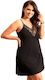 Γυναικείο Babydoll Annamu Μαύρο A-1054