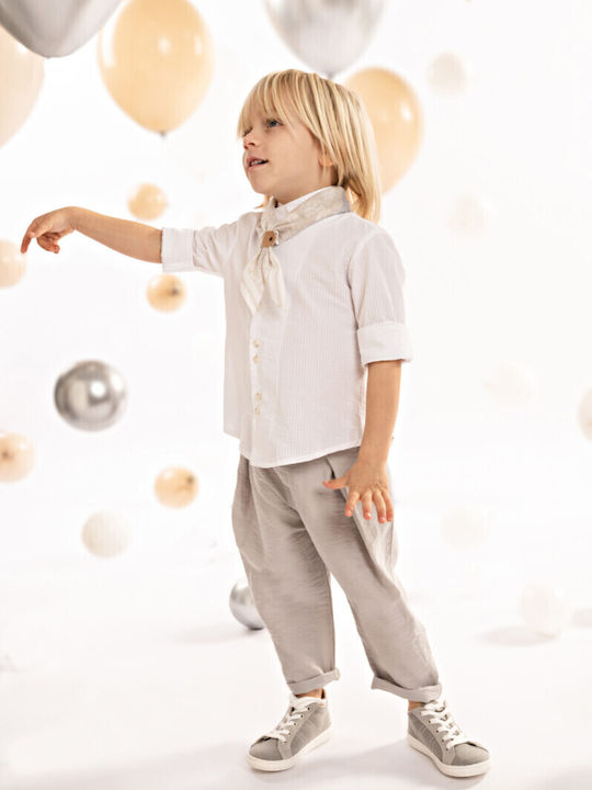 Baby Bloom Boys Baptism Suit Gray
