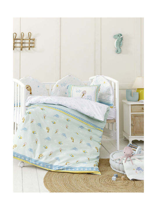 Nima Baby Duvet Cover Set With Pillowcase Sea Love Sea Love 110x145cm