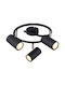 Globo Lighting Triplu Spot în Culoare Negru