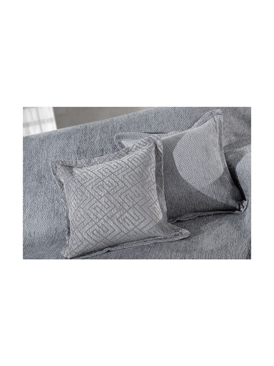 Guy Laroche Central Sofa Cushion Made of 100% Cotton Silver 50x50cm