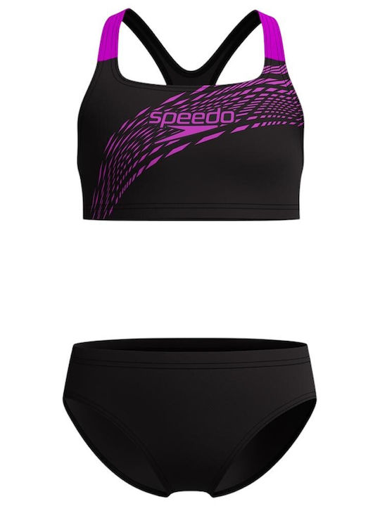 Speedo Medley Logo 2 Παιδικό Μαγιό Μπικίνι Μαύρο