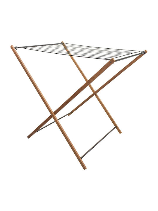 Sepio Wooden Folding Floor Clothes Drying Rack with Hanging Length 9.35m