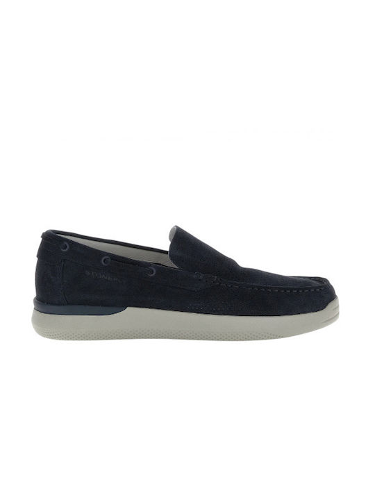 Suede Ανδρικά Μοκασίνια σε Μπλε Χρώμα