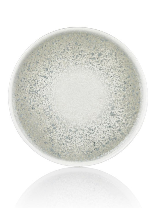 By Bone Plate Shallow made of Porcelain Gray with Diameter 25cm