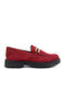 Damen Mokassins in Burgundisch Farbe