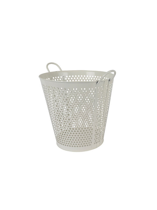 Kaemingk Dekorativer Korb Metallisch mit Griffen Beige 42.5cm