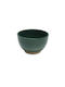 Marva Serving Bowl Round Ceramic Green with Diameter 14.5cm