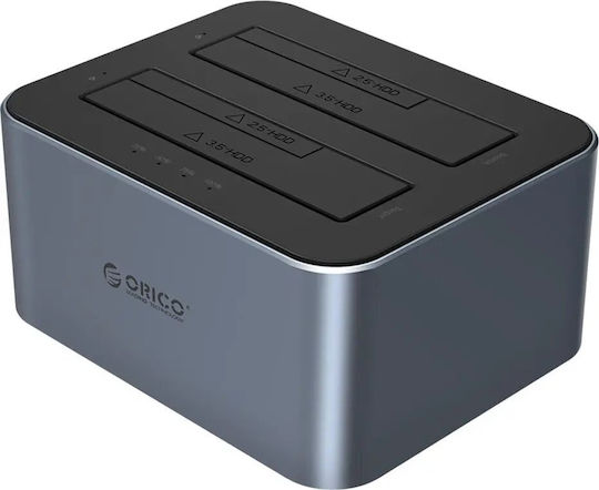 Orico Hard Drive Docking Station SATA 2.5" / 3.5" with Connection USB-C (ORICO-6626C3-C-V1-EU-GY-BP-HU)