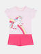 Dreams by Joyce Pijamale Copii Vara Roz Unicorn