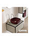 Scarabeo Glam Countertop Sink Porcelain 40x40cm Cherry Glossy