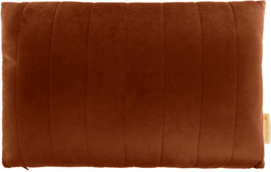 Nobodinoz Sofa-Kissen Akamba aus Samt Wild Braun 30x45cm