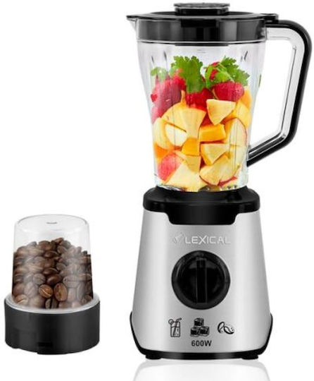 Lexical Μπλέντερ με Πλαστική Κανάτα 1.5 lt 600W Γκρι LBL-1530