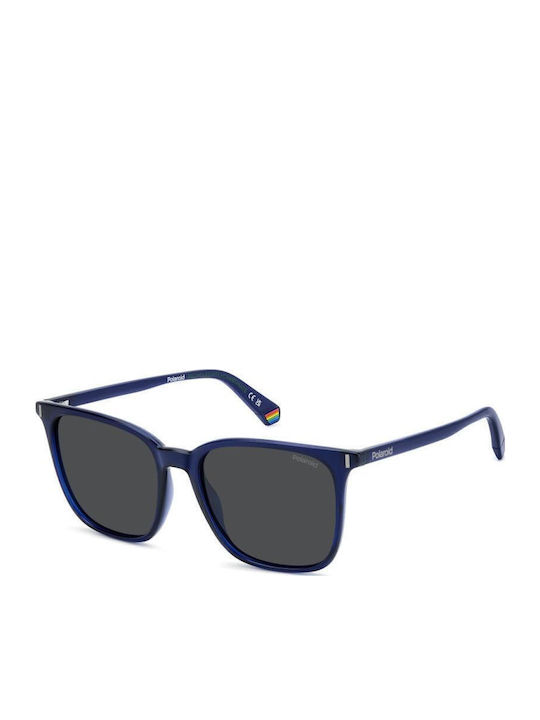 Polaroid Men's Sunglasses with Blue Plastic Fra...