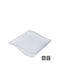 Galifas Serving Platter Square made of Porcelain White 36x36cm