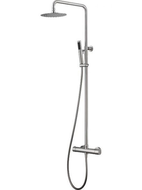 Imex Moscu Duschsäule ohne Armatur Silber