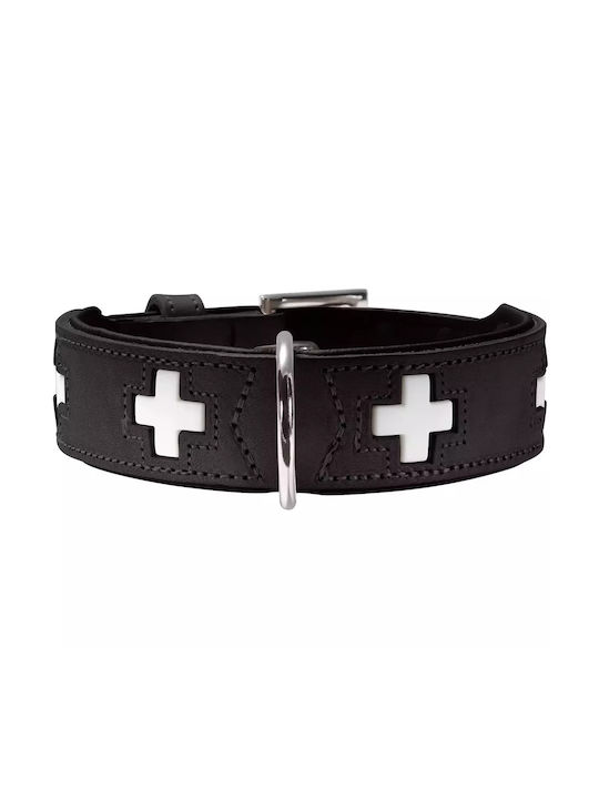 Zgarda din piele Hunter Swiss 60 M-L Negru Hunter