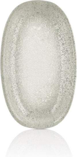 By Bone Servierplatte Oval aus Porzellan Gray 24x14.5cm 1Stück