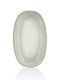 By Bone Serving Platter Oval made of Porcelain Gray 19x11cm