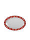 Galifas Serving Platter Oval made of Porcelain Red 36x24cm