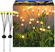 Lampă Solară de Grădină 6 Led Bile Decorative 2 Bucăți