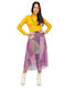 High-waisted Midi Skirt Purple