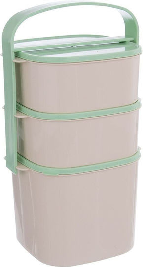 Orion Plastic Beige Lunch Box with Compartments 4.3L