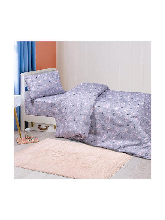 Beauty Home Kinderbettlaken Einzeln Mit Gummizug Flieder 170x260cm