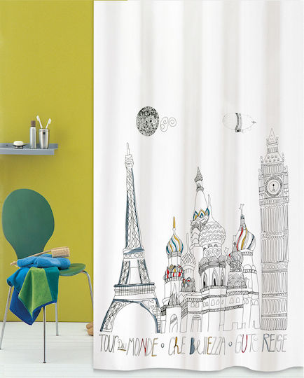 San Lorentzo Tour Shower Curtain 180x180cm Multicolour