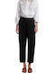 Damen Stoff Hose Schwarz