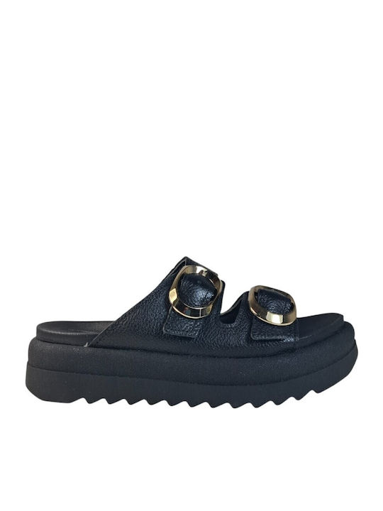 Women's Platforms In Slipper Style Black