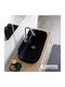 Scarabeo Aufgesetztes Waschbecken Porzellan mit Wasserhahn 76x38x38cm Black Matt