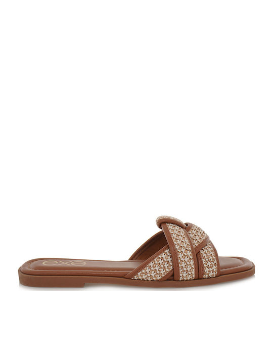 Exe Women's Flat Sandals in Tabac Brown Color