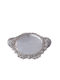 Galifas Metall Rund Serviertablett in Silber Farbe 41x34cm GB-25112-1 1Stück
