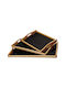 Ready Tray Wooden Rectangular Serving Tray in Black Color 50x35cm WPAR-5035 1pcs