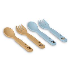 Nuuroo Baby Set with Fork Carl made of Plastic 4pcs