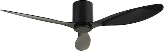 Lineme Hebe Deckenventilator 132cm Schwarzer