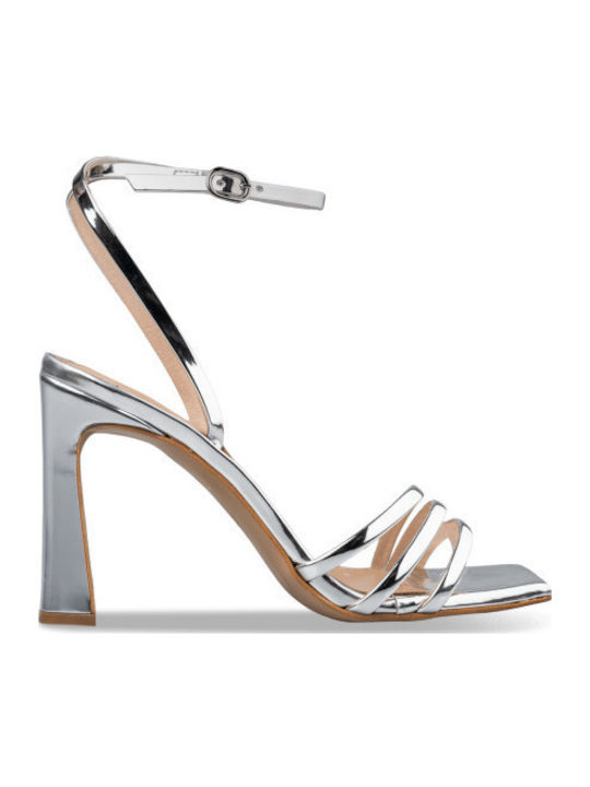 Envie Shoes Πέδιλα Ασημί