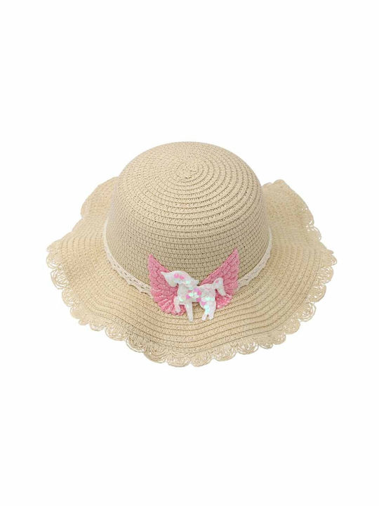 Aquablue Kids' Hat Straw Beige