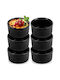 Vilde Serving Bowl Round Ceramic Black with Diameter 10cm 6pcs