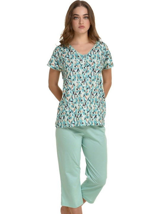 Primavera Summer Women's Pyjama Set Turquoise