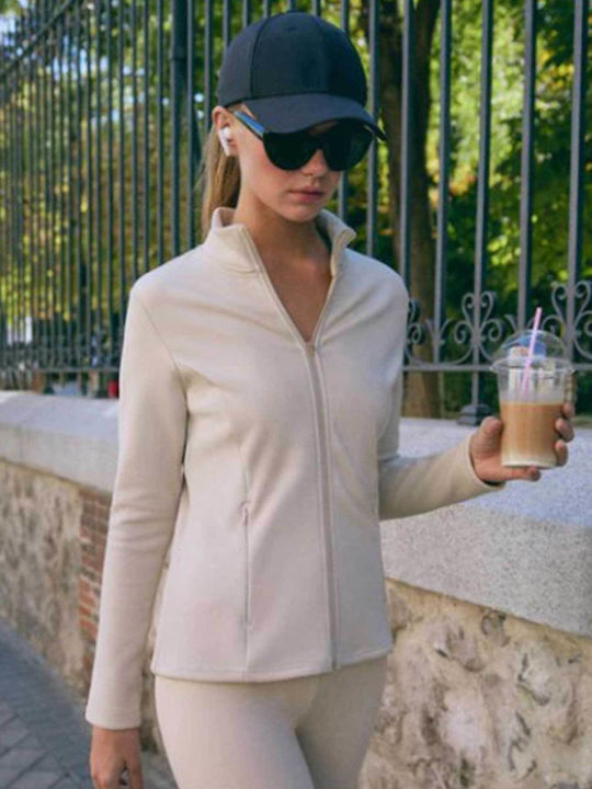 Ysabel Mora Winter Women's Velvet Pyjama Jacket Oat Beige