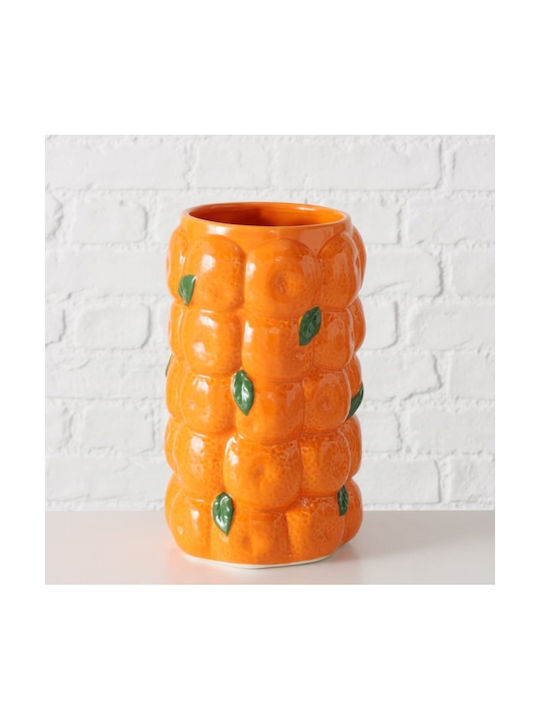 Boltze Decorative Vase Orange 16x16x27cm