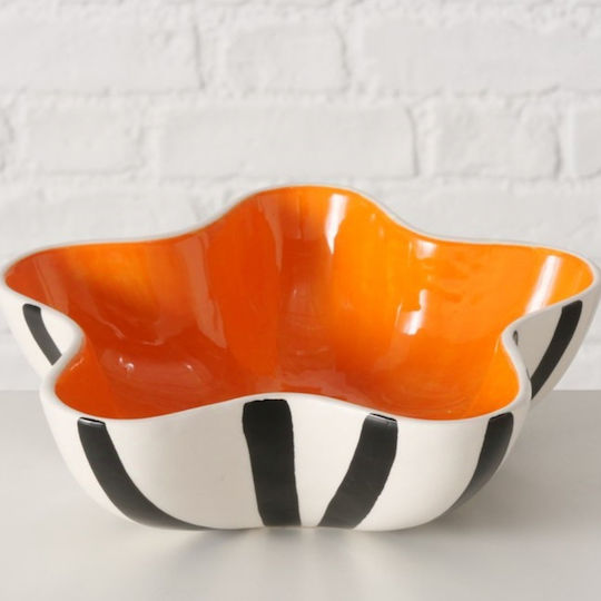 Boltze Διακοσμητικό Μπωλ Κεραμικό Πορτοκαλί 23x23cm