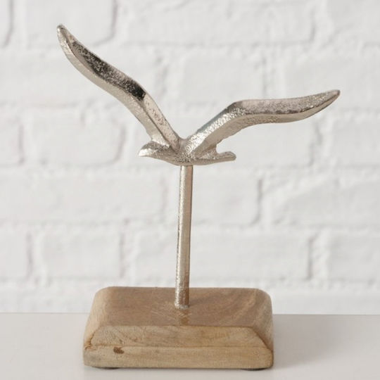Flaire Handgefertigte Dekorative Möwe 13 cm Silber